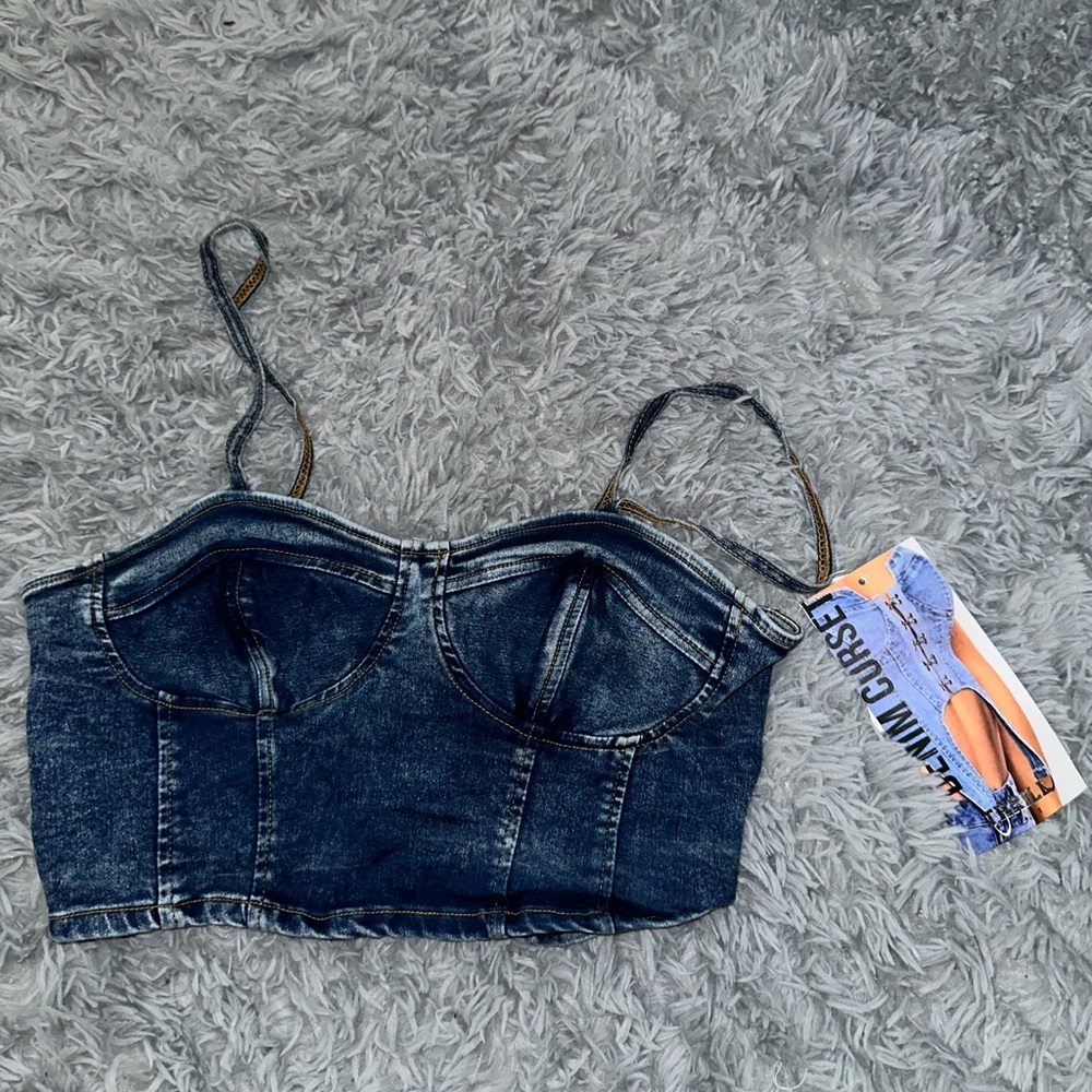 Denim Corset Top